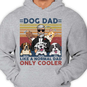 T-shirt et sweat à capuche unisexe personnalisé « Chien Dad Cooler » – Cadeau pour papa