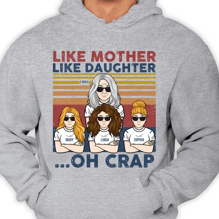 Telle mère, telle fille - T-shirt unisexe personnalisé, sweat à capuche - Cadeau pour maman