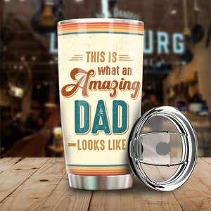 À quoi ressemble un papa incroyable ? - Gobelet personnalisé - Cadeau pour papa, cadeau pour grand-père