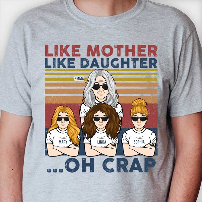 Telle mère, telle fille - T-shirt unisexe personnalisé, sweat à capuche - Cadeau pour maman