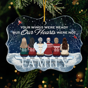 Vos ailes étaient prêtes, mais nos cœurs ne l'étaient pas - Ornement commémoratif personnalisé - Forme Benelux en acrylique - Cadeau de condoléances, cadeau de Noël pour les membres de la famille