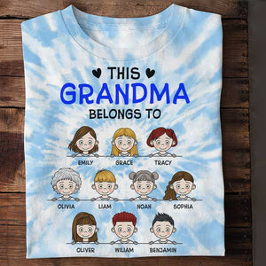 Cette grand-mère cool appartient à ses petits-enfants - Cadeau pour grand-mère, T-shirt unisexe personnalisé imprimé sur toute la surface