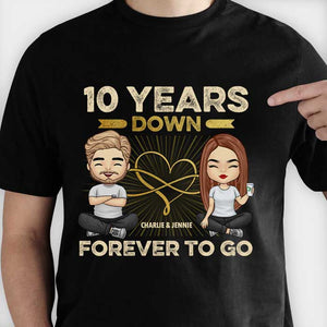 De nombreuses années passées pour toujours - T-shirt unisexe personnalisé, sweat à capuche, sweat-shirt - Cadeau pour couple, mari et femme, anniversaire, fiançailles, mariage, cadeau de mariage