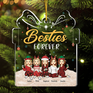 Les amis sont toujours meilleurs ensemble - Décoration personnalisée pour meilleure amie - Boîte cadeau en acrylique - Cadeau de Noël pour meilleures amies, meilleures amies et sœurs