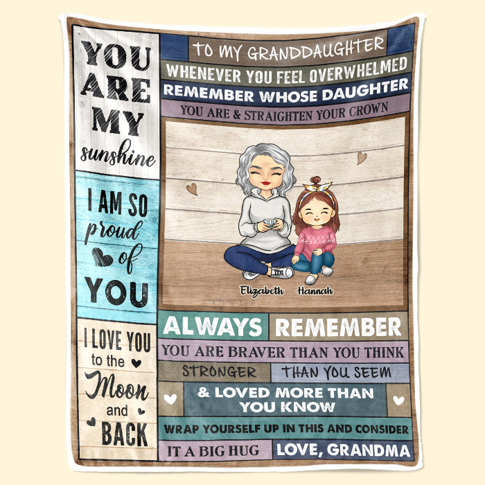 N'oubliez jamais que vous êtes plus courageux que vous ne le pensez - Couverture familiale personnalisée - Cadeau de Noël pour les membres de la famille