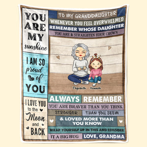 N'oubliez jamais que vous êtes plus courageux que vous ne le pensez - Couverture familiale personnalisée - Cadeau de Noël pour les membres de la famille