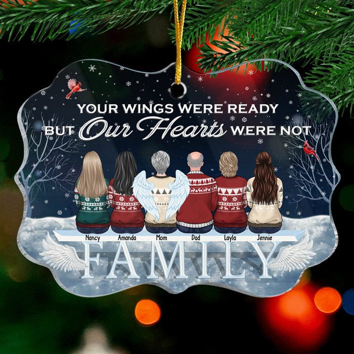 Vos ailes étaient prêtes, mais nos cœurs ne l'étaient pas - Ornement commémoratif personnalisé - Forme Benelux en acrylique - Cadeau de condoléances, cadeau de Noël pour les membres de la famille