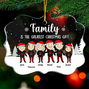 La famille est la meilleure - Décoration de Noël personnalisée en acrylique en forme de Benelux - Cadeau pour la famille, cadeau de Noël