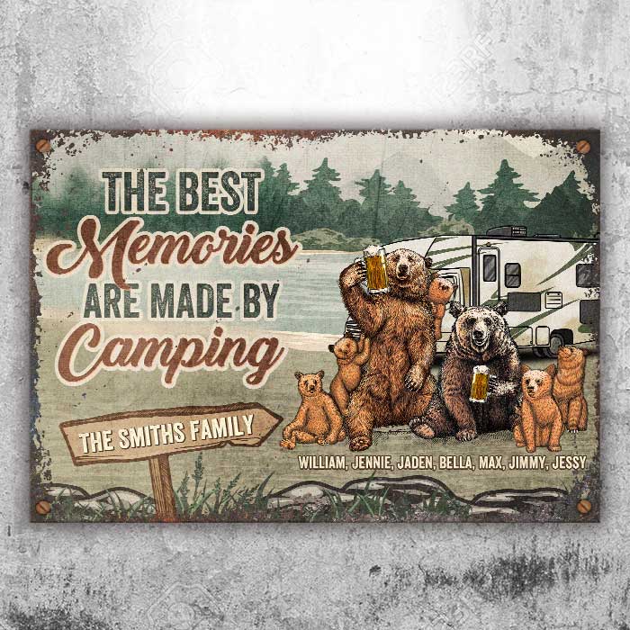 La vie est meilleure au camping - Plaque en métal personnalisée - Cadeau pour les couples, cadeau pour les amateurs de camping
