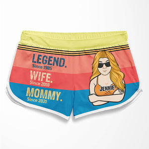 Short de plage personnalisé pour couple - Cadeau pour mari, femme, papa, maman