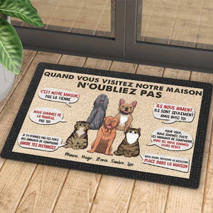Quand Vous Visitez Ma/Notre Maison N'oubliez Pas - Personalized Decorative Mat French.