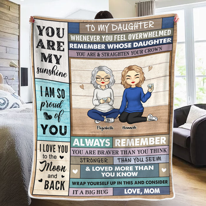 N'oubliez jamais que vous êtes plus courageux que vous ne le pensez - Couverture familiale personnalisée - Cadeau de Noël pour les membres de la famille