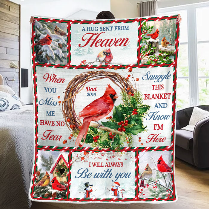 Couvrez-vous de cette couverture et sachez que nous sommes là - Couverture personnalisée commémorative - Cadeau de condoléances, cadeau de Noël pour les membres de la famille