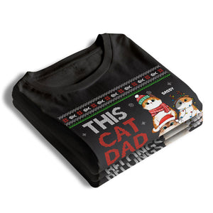Cette maman chat appartient à ces jolis chats - T-shirt unisexe personnalisé, sweat à capuche, sweat-shirt - Cadeau de Noël pour les propriétaires d'animaux et les amoureux des animaux