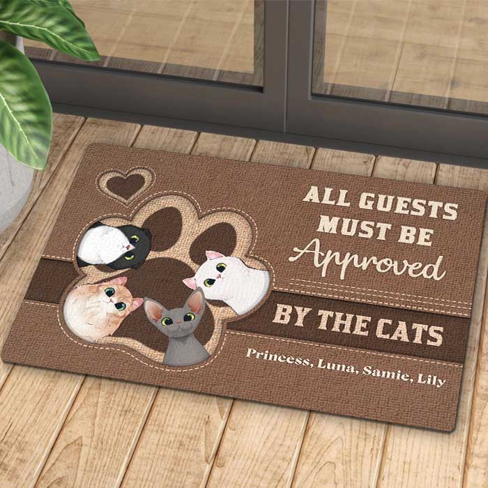 Bienvenue chez Paw House - Tapis décoratif personnalisé - Cadeau pour les amoureux des animaux