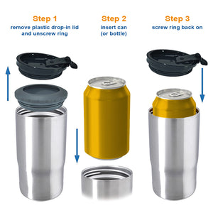 Making Memories One Campsite - Personalized Can Cooler - Gift For Couples, Gift For Camping Lovers