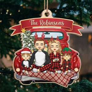 The Joy Of Christmas Is Family - Family Personalized Custom Ornament - Wood Unique Shaped - Christmas Gift For Family Members