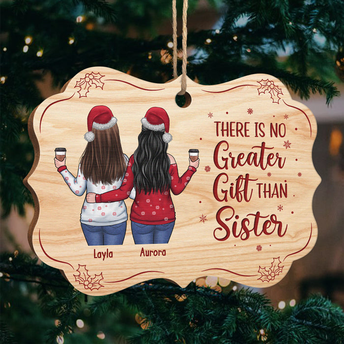 Il n'y a pas de plus beau cadeau que les sœurs - Décoration de Noël en bois personnalisée en forme de Benelux - Cadeau pour meilleure amie, meilleure amie, sœur, cadeau d'anniversaire pour meilleure amie et amie, cadeau de Noël