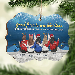 Vous savez que vos meilleurs amis sont là - Décoration de Noël en bois personnalisée en forme de Benelux - Cadeau pour meilleure amie, meilleure amie, sœur, cadeau d'anniversaire pour meilleure amie et amie, cadeau de Noël