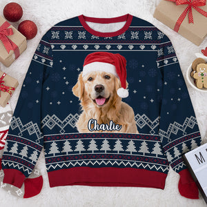 Que votre animal vous bénisse à Noël ! Sweat-shirt personnalisé pour chien et chat, moche et unisexe, en laine. Téléchargez une image, cadeau de Noël pour les propriétaires et les amoureux des animaux.