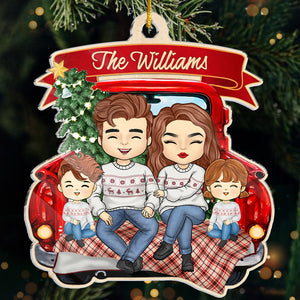 La famille est un cadeau - Ornement personnalisé pour la famille - Forme unique en acrylique - Cadeau de Noël pour les membres de la famille
