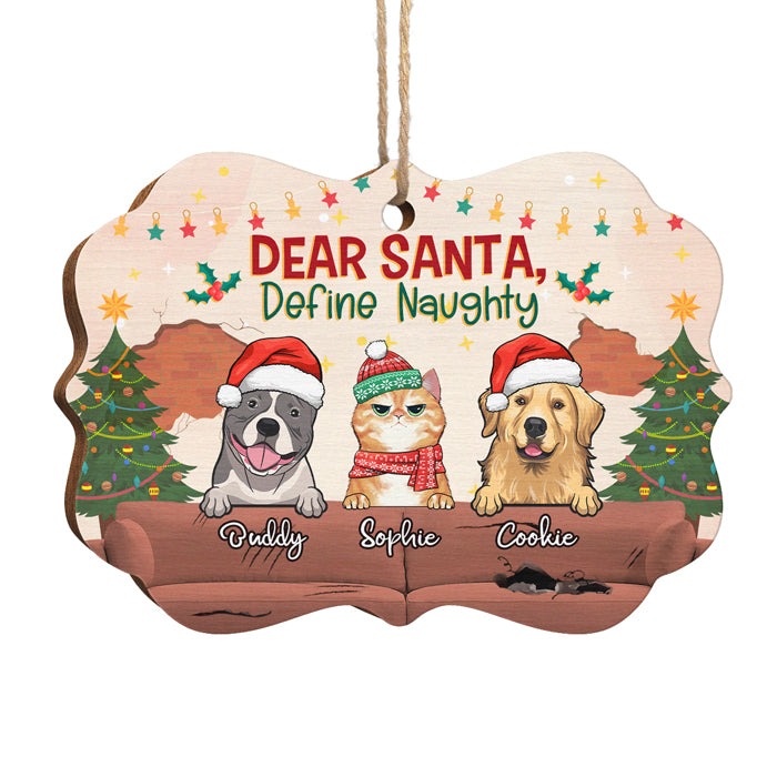 Père Noël, pouvons-nous négocier ? Décoration personnalisée pour chien et chat, en bois, en forme de Benelux. Cadeau de Noël pour les propriétaires et les amoureux des animaux.