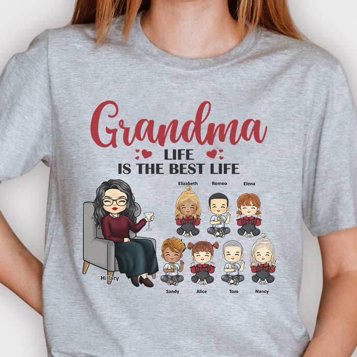 La vie de grand-mère est la meilleure vie - Cadeau pour maman, grand-mère - T-shirt unisexe personnalisé, sweat à capuche