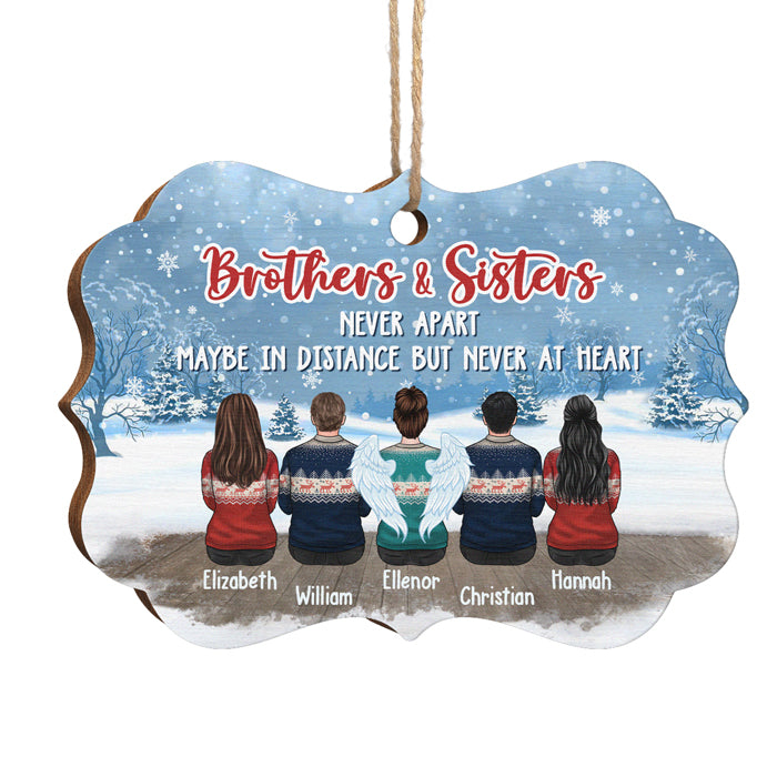 Frères et sœurs - Décoration de Noël en bois personnalisée en forme de Benelux - Cadeau pour frères et sœurs, cadeau de Noël
