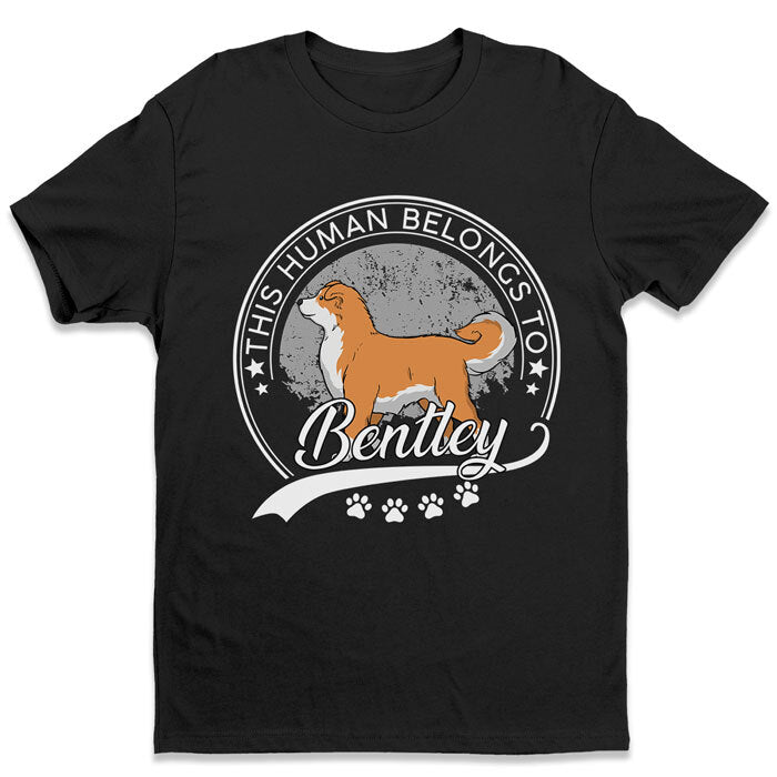 T-shirt unisexe personnalisé « This Is My Human » - Sweat-shirt à capuche personnalisé pour chien - Télécharger une image, cadeau de Noël pour les propriétaires d'animaux et les amoureux des animaux
