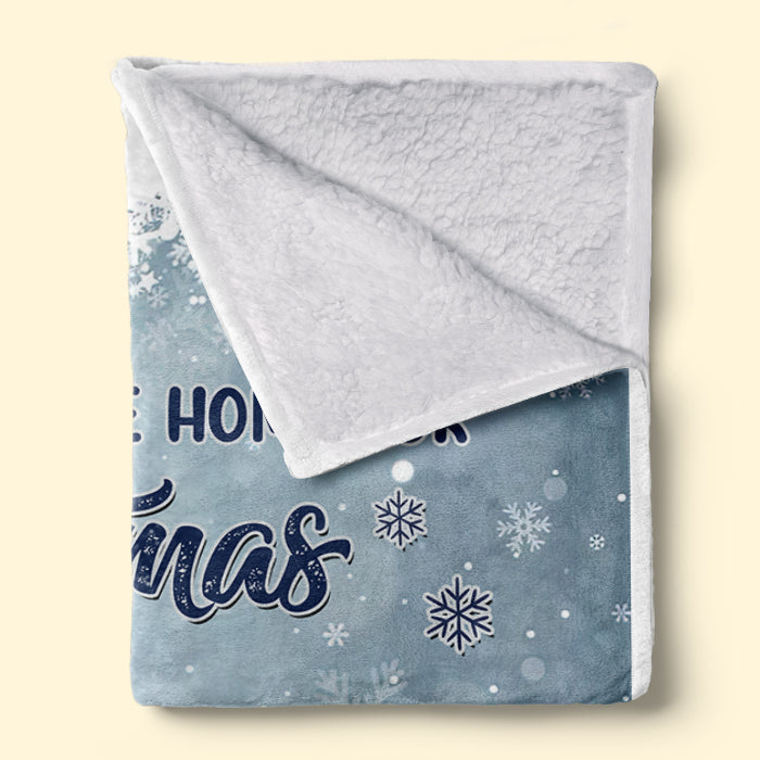 Tous les cœurs rentrent à la maison pour Noël - Couverture commémorative personnalisée - Cadeau de condoléances, cadeau de Noël pour les membres de la famille