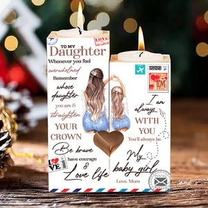 Soyez courageux, ayez du courage et aimez la vie - Bougeoir familial - Cadeau de Noël pour fille de maman