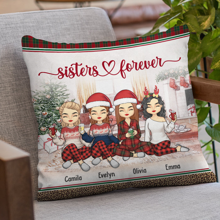 L'amitié est un trésor inestimable - Coussin personnalisé Bestie (insert inclus) - Cadeau de Noël pour meilleures amies, meilleures amies, sœurs