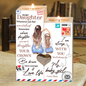 Soyez courageux, ayez du courage et aimez la vie - Bougeoir familial - Cadeau de Noël pour fille de maman