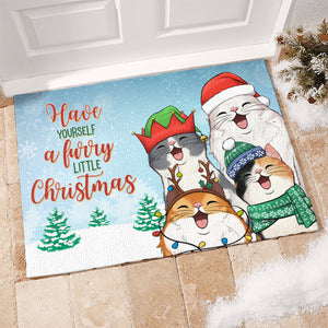 Joyeux Noël, sale animal ! Tapis décoratif personnalisé pour chat ! Cadeau de Noël pour les propriétaires et les amoureux des animaux.