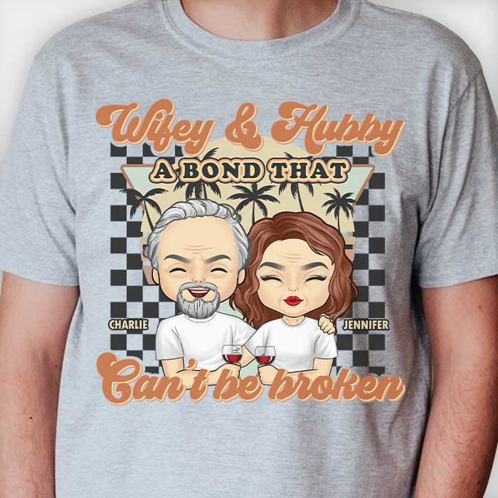Femme et mari, un lien indéfectible - T-shirt unisexe personnalisé, sweat à capuche, sweat-shirt - Cadeau pour couple, mari et femme, anniversaire, fiançailles, mariage, cadeau de mariage