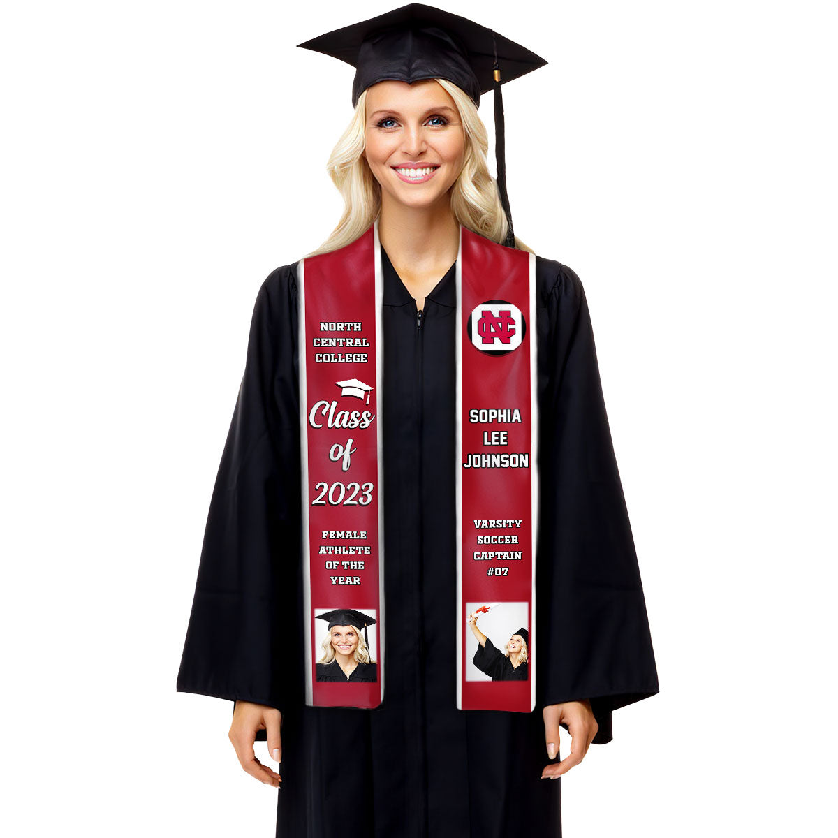 Félicitations aux diplômés de la promotion 2024, le meilleur cadeau pour la remise des diplômes ! - Télécharger une image - Étole de remise des diplômes personnalisée