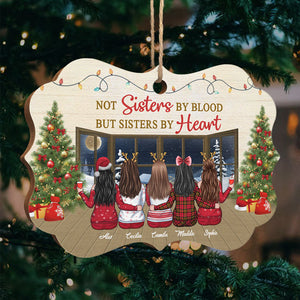 We're More Than Friends, We're Sisters By Heart - Personalized Custom Benelux Shaped Wood Christmas Ornament - Gift For Bestie, Best Friend, Sister, Birthday Gift For Bestie And Friend, Christmas Gift