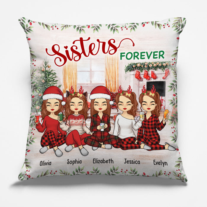 Nous sommes sœurs pour toujours - Coussin personnalisé Bestie (insert inclus) - Cadeau de Noël pour meilleures amies, BFF, sœurs