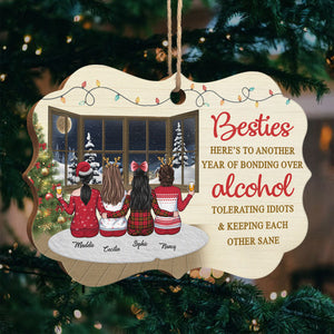 Les meilleures amies sont les sœurs que nous choisissons - Décoration de Noël en bois personnalisée en forme de Benelux - Cadeau pour meilleure amie, meilleure amie, sœur, cadeau d'anniversaire pour meilleure amie et amie, cadeau de Noël