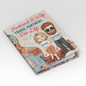 Meilleurs voyages ensemble - Étui de passeport personnalisé, cadeau pour couple, mari et femme