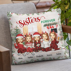 Nous sommes sœurs pour toujours - Coussin personnalisé Bestie (insert inclus) - Cadeau de Noël pour meilleures amies, BFF, sœurs