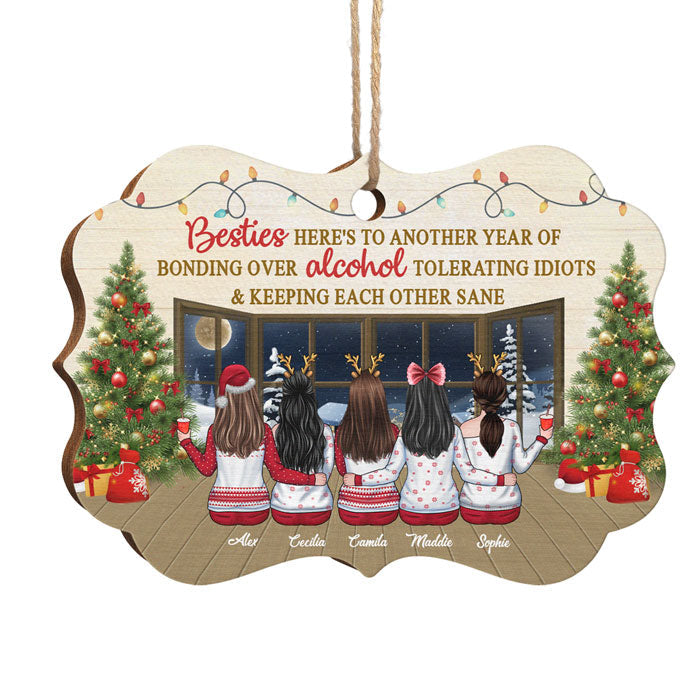 Les meilleures amies sont les sœurs que nous choisissons pour nous-mêmes - Décoration personnalisée Bestie - Bois en forme de Benelux - Cadeau de Noël pour meilleures amies, BFF, sœurs