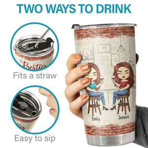 Hangovers Are Temporary, But Drunk Stories Are Forever - Bestie Personalized Custom Tumbler - Christmas Gift For Best Friends, BFF, Sisters