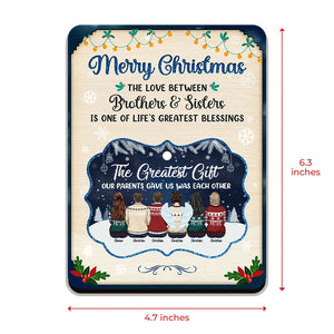 Le plus beau cadeau que nos parents nous ont offert, c'était l'un à l'autre - Carte de Noël personnalisée en bois avec ornement amovible - Cadeau pour la famille, cadeau de Noël