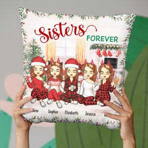 Nous sommes sœurs pour toujours - Coussin personnalisé Bestie (insert inclus) - Cadeau de Noël pour meilleures amies, BFF, sœurs