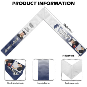 Félicitations : étole de remise de diplôme personnalisée - Étole de remise de diplôme personnalisée - Cadeaux de remise de diplôme de la promotion 2024