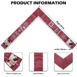 Félicitations aux diplômés de la promotion 2024, le meilleur cadeau pour la remise des diplômes ! - Télécharger une image - Étole de remise des diplômes personnalisée