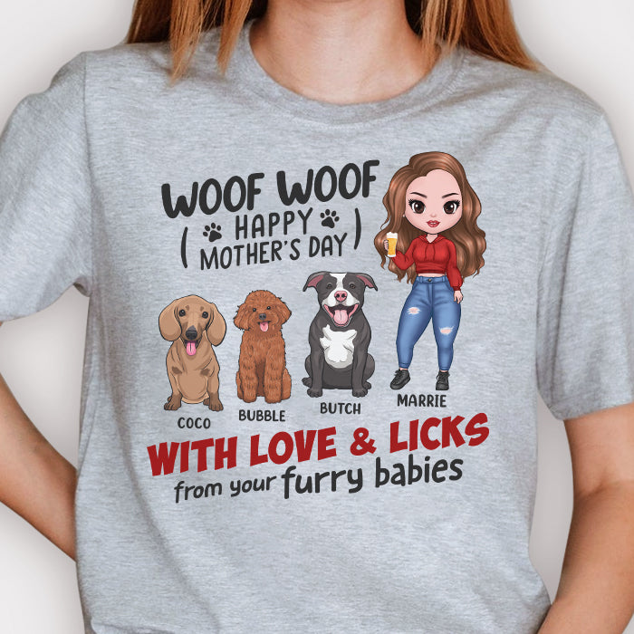 Bonne fête des mères avec amour et caresses de vos bébés à fourrure - Cadeau pour la fête des mères, t-shirt unisexe personnalisé, sweat à capuche