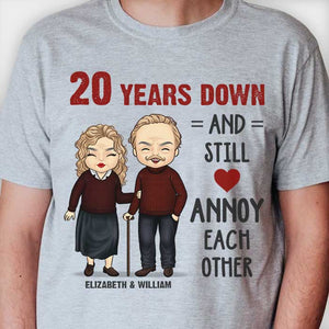 Tant d'années passées - T-shirt unisexe personnalisé, sweat à capuche - Cadeau pour couple, mari et femme