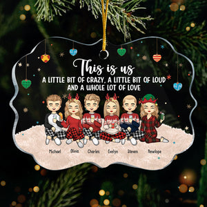 Beaucoup d'amour - Décoration personnalisée pour la famille - Acrylique en forme de Benelux - Cadeau de Noël pour les membres de la famille